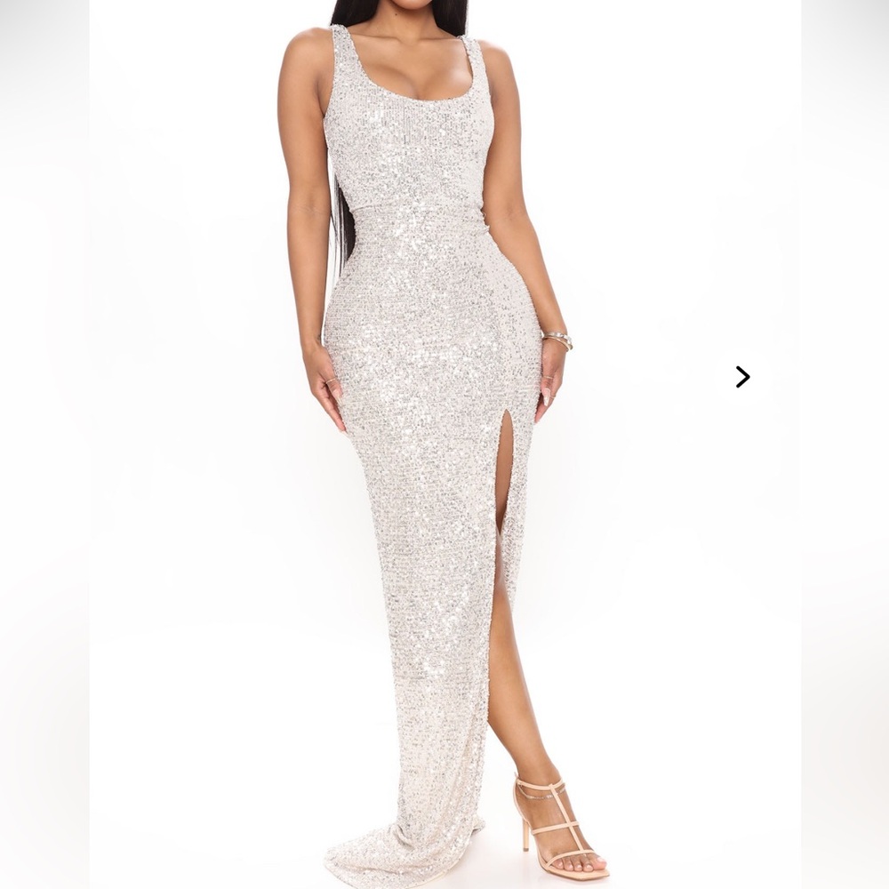 Sequin dress silver